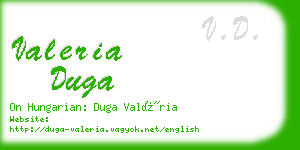 valeria duga business card